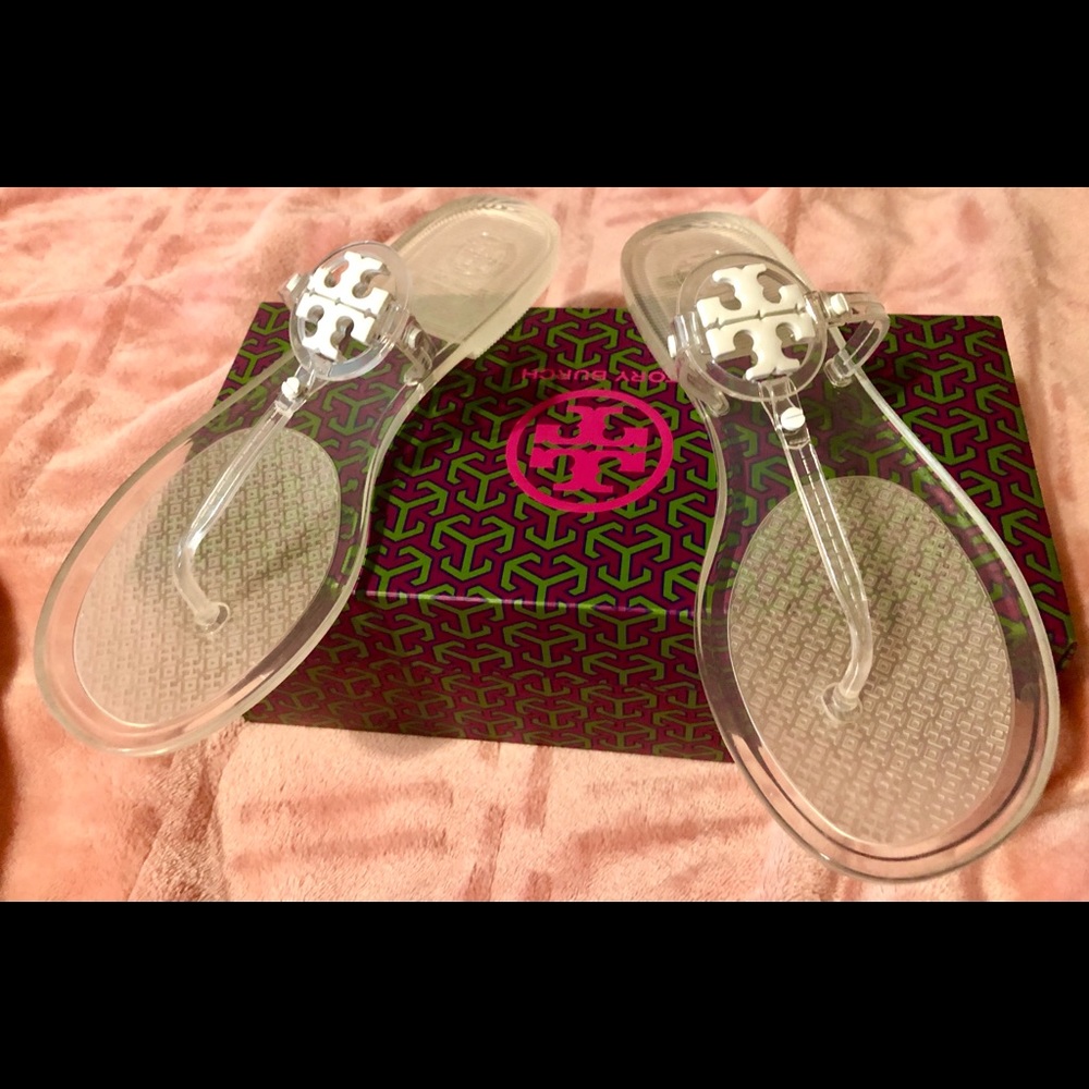 Tory Burch Clear Jelly Thong Sandals